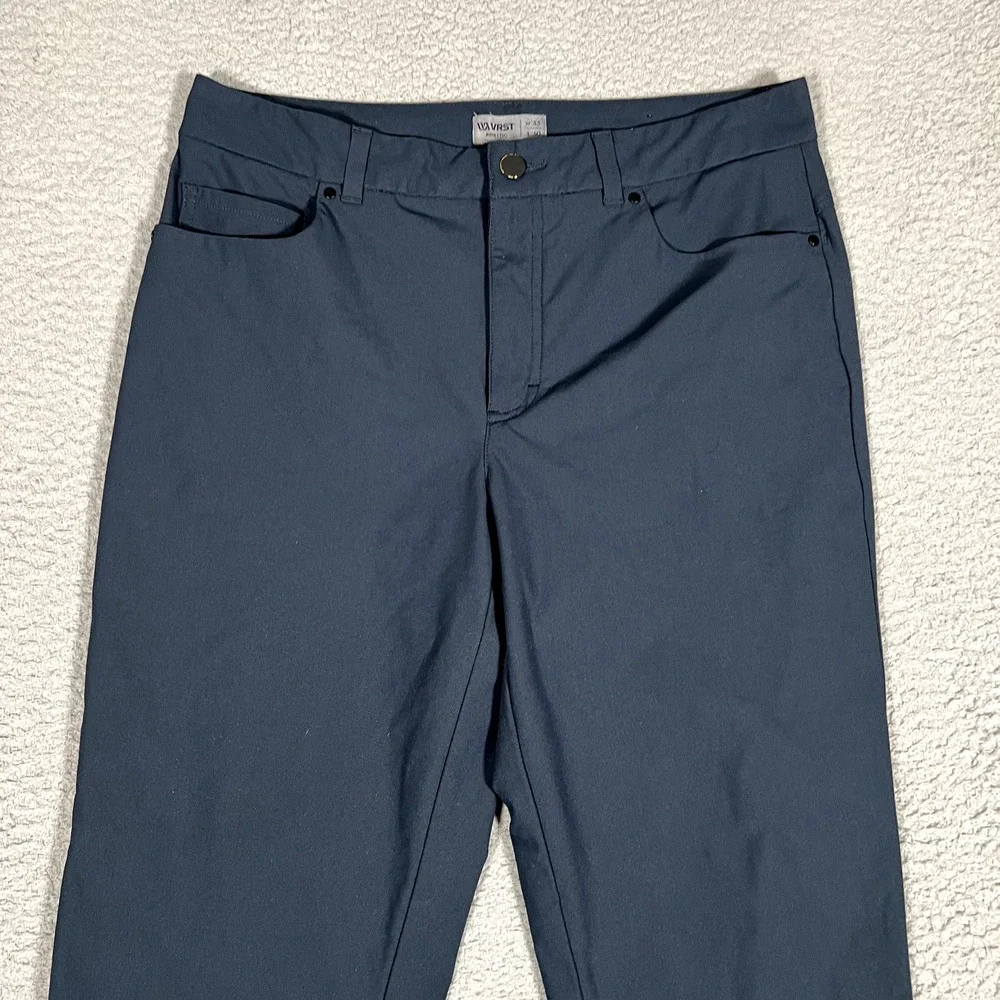 VRST Pants Mens 32x28 Blue Commuter Tech Slim Fit Casual Preppy Pockets Logo - Picture 2 of 12